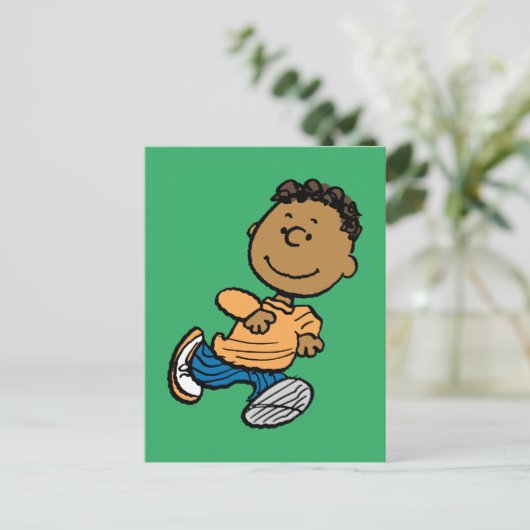 Erdnüsse | Franklin Running Postkarte (Stehend Vorderseite)