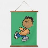 Erdnüsse | Franklin Running Wandteppich Mit Holzrahmen (Vorderseite)