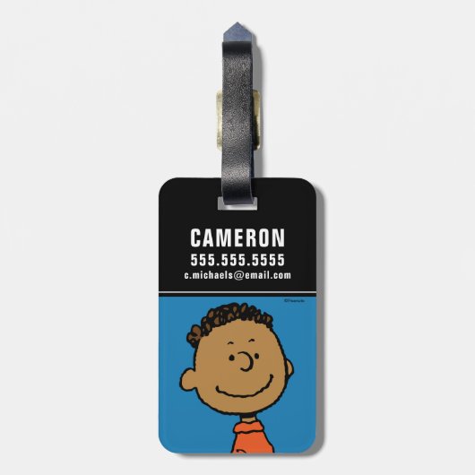 Erdnüsse | Franklin Smile Gepäckanhänger (Rückseite vertikal)