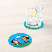 Erdnüsse | Freunde Spaß Runder Pappuntersetzer (Vor Ort)