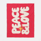 Erdnüsse | Frieden und Liebe Woodstock Fleecedecke (Vorderseite)