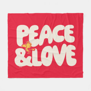 Erdnüsse   Frieden und Liebe Woodstock Fleecedecke