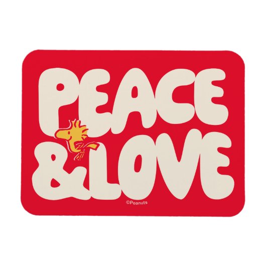 Erdnüsse | Frieden und Liebe Woodstock Magnet (Horizontal)