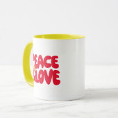 Erdnüsse | Frieden und Liebe Woodstock Tasse (Vorderseite Links)