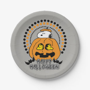 Erdnüsse   Frohe Halloween Pappteller