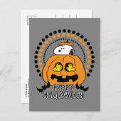 Erdnüsse | Frohe Halloween Postkarte (Vorne/Hinten)