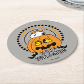 Erdnüsse | Frohe Halloween Runder Pappuntersetzer (Angewinkelt)