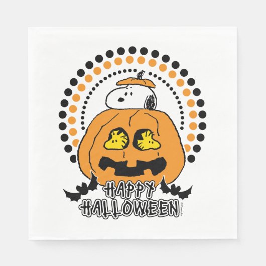 Erdnüsse | Frohe Halloween Serviette (Vorderseite)