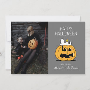 Erdnüsse   Frohe Halloween Snoopy & Jack O' Lanter Feiertagskarte
