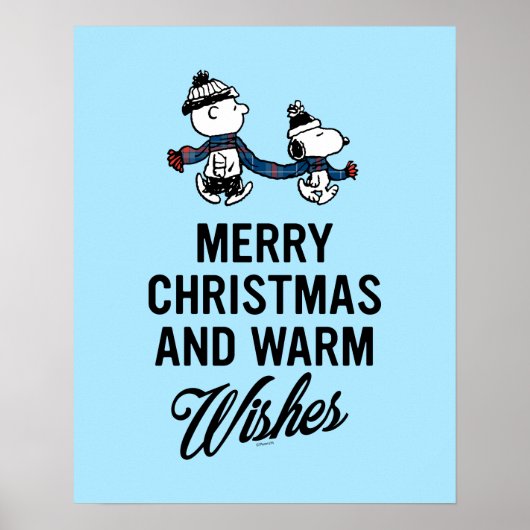 Erdnüsse | Frohe Weihnachten Snoopy & Charlie Brow Poster (Vorne)