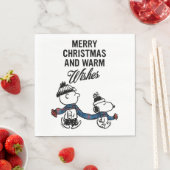 Erdnüsse | Frohe Weihnachten Snoopy & Charlie Brow Serviette (Beispiel)