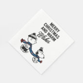 Erdnüsse | Frohe Weihnachten Snoopy & Charlie Brow Serviette (Ecke)