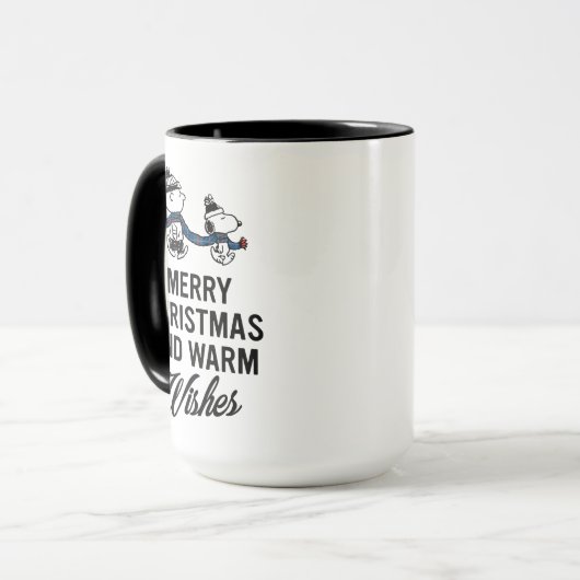 Erdnüsse | Frohe Weihnachten Snoopy & Charlie Brow Tasse (Vorderseite Links)