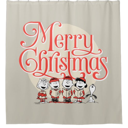 Erdnüsse | Frohe Weihnachtslieder Duschvorhang (Vorderseite)