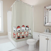 Erdnüsse | Frohe Weihnachtslieder Duschvorhang (Beispiel)