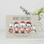 Erdnüsse | Frohe Weihnachtslieder Feiertagskarte (Stehend Vorderseite)