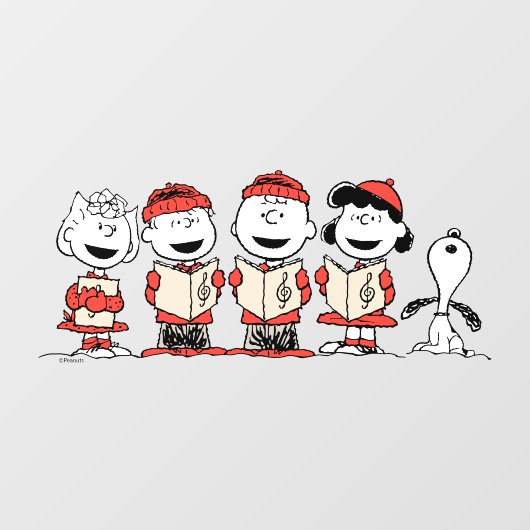 Erdnüsse | Frohe Weihnachtslieder Fensteraufkleber (Blatt)