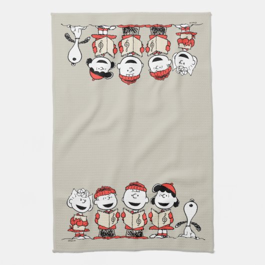 Erdnüsse | Frohe Weihnachtslieder Geschirrtuch (Vertikal)