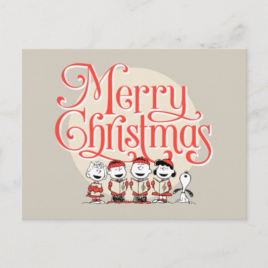 Erdnüsse | Frohe Weihnachtslieder Postkarte (Vorderseite)