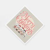 Erdnüsse | Frohe Weihnachtslieder Serviette (Ecke)