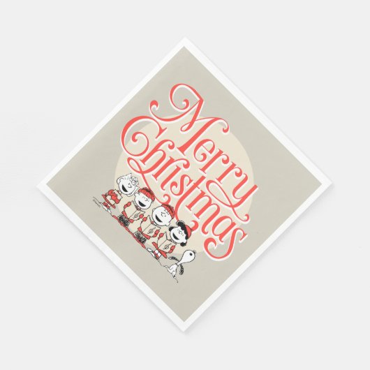 Erdnüsse | Frohe Weihnachtslieder Serviette (Ecke)