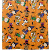 Erdnüsse | Fröhliches Halloween-Muster Duschvorhang (Vorderseite)