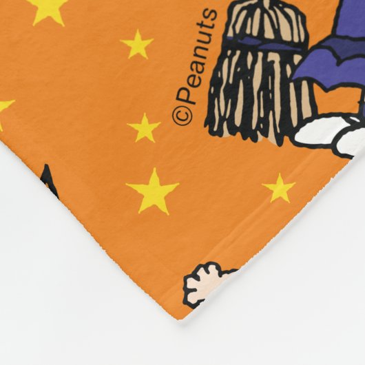 Erdnüsse | Fröhliches Halloween-Muster Fleecedecke (Ecke)