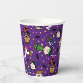 Erdnüsse | Fröhliches Halloween-Muster Pappbecher (Rückseite)