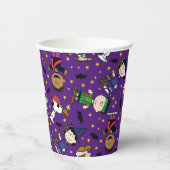 Erdnüsse | Fröhliches Halloween-Muster Pappbecher (Vorderseite)