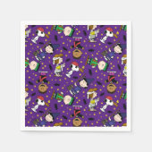 Erdnüsse | Fröhliches Halloween-Muster Serviette (Vorderseite)