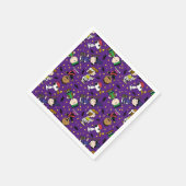 Erdnüsse | Fröhliches Halloween-Muster Serviette (Ecke)