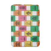 Erdnüsse | Fun Colorblock Muster Badematte (Vorderseite Vertikal)