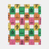 Erdnüsse | Fun Colorblock Muster Fleecedecke (Vorderseite)