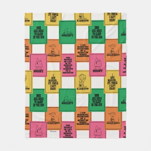 Erdnüsse | Fun Colorblock Muster Fleecedecke (Vorderseite)