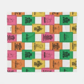 Erdnüsse | Fun Colorblock Muster Fleecedecke (Vorderseite (Horizontal))