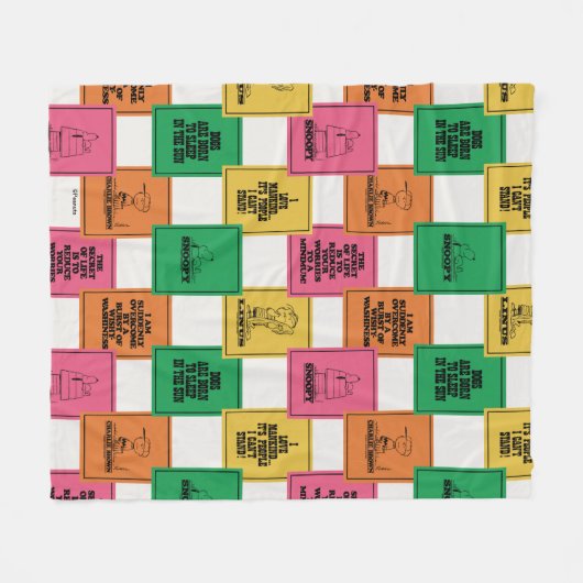 Erdnüsse | Fun Colorblock Muster Fleecedecke (Vorderseite (Horizontal))