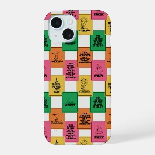 Erdnüsse | Fun Colorblock Muster iPhone 15 Hülle (Rückseite)