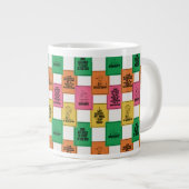 Erdnüsse | Fun Colorblock Muster Jumbo-Tasse (Vorderseite Rechts)