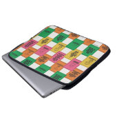 Erdnüsse | Fun Colorblock Muster Laptopschutzhülle (Vorne Knopf)