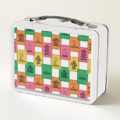 Erdnüsse | Fun Colorblock Muster Metall Brotdose (Rückseite)