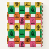 Erdnüsse | Fun Colorblock Muster Notizblock (Rückseite)