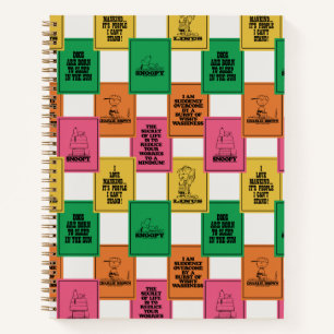 Erdnüsse   Fun Colorblock Muster Notizblock