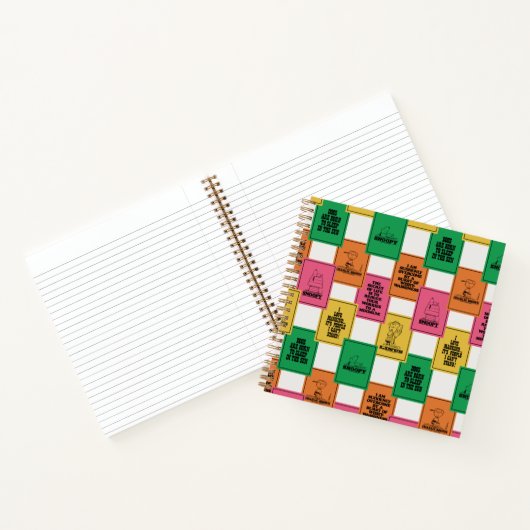 Erdnüsse | Fun Colorblock Muster Notizblock (Innenseite)