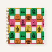 Erdnüsse | Fun Colorblock Muster Notizblock (Vorderseite)