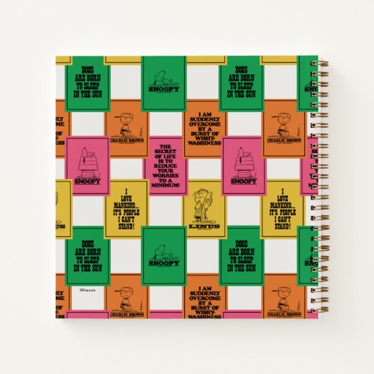 Erdnüsse | Fun Colorblock Muster Notizblock (Rückseite)