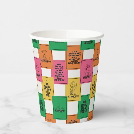 Erdnüsse | Fun Colorblock Muster Pappbecher (Links)