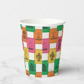 Erdnüsse | Fun Colorblock Muster Pappbecher (Rechts)