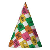 Erdnüsse | Fun Colorblock Muster Partyhütchen (Links)