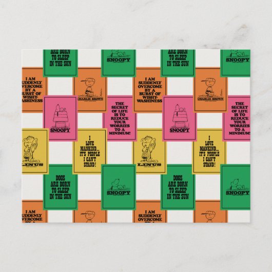 Erdnüsse | Fun Colorblock Muster Postkarte (Vorderseite)