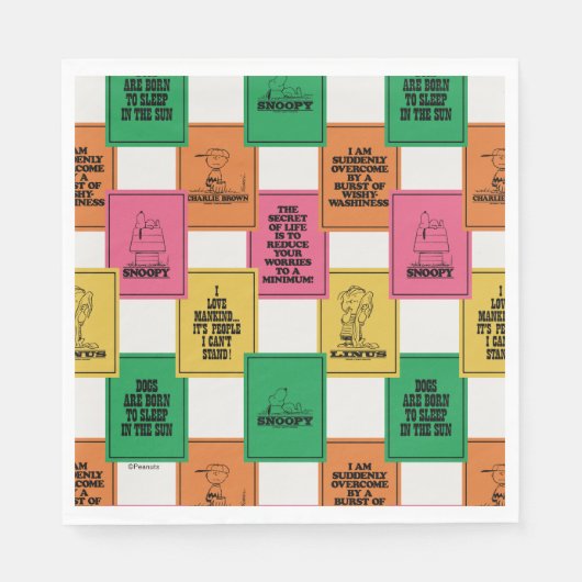 Erdnüsse | Fun Colorblock Muster Serviette (Vorderseite)